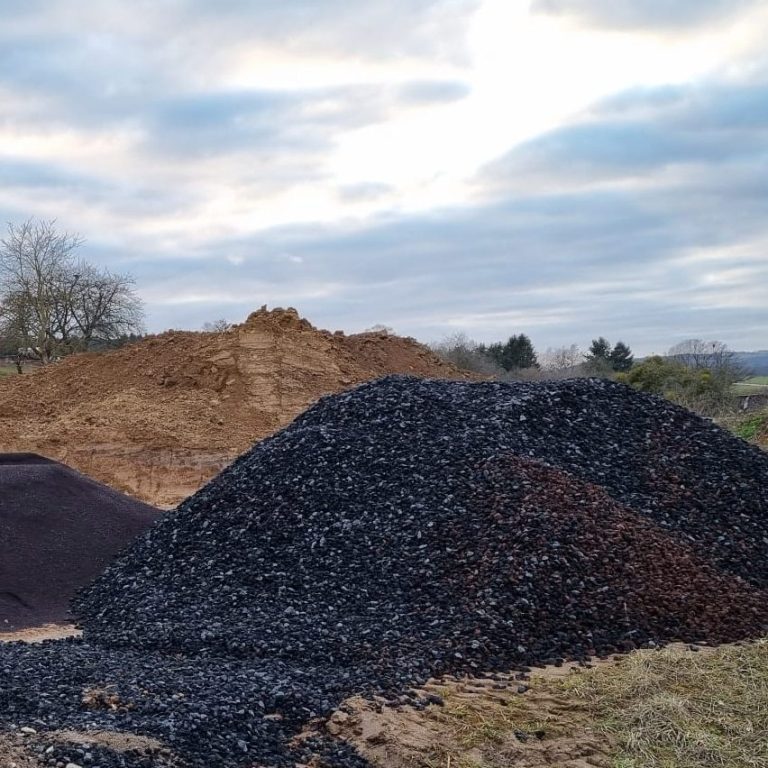 Schotter Drainage Lava Haufen